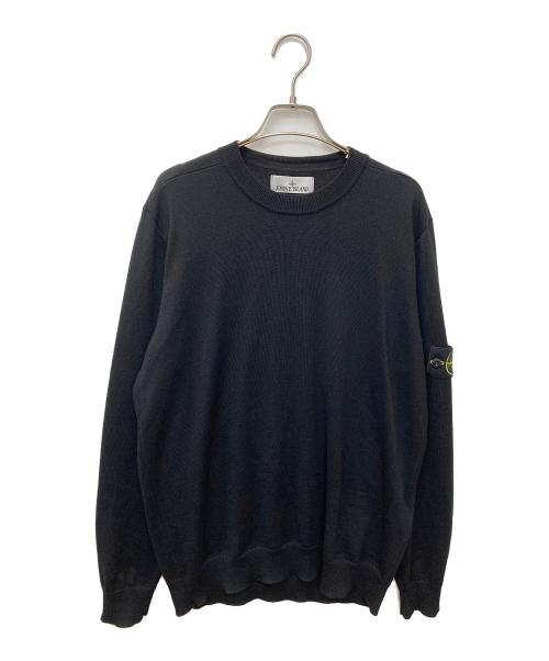STONE ISLAND（ストーンアイランド）STONE ISLAND (ストーンアイランド) LIGHT RWS PURE WOOLニット ブラック サイズ:Lの古着・服飾アイテム