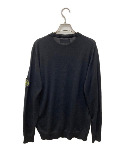 STONE ISLAND（ストーンアイランド）STONE ISLAND (ストーンアイランド) LIGHT RWS PURE WOOLニット ブラック サイズ:Lの古着・服飾アイテム