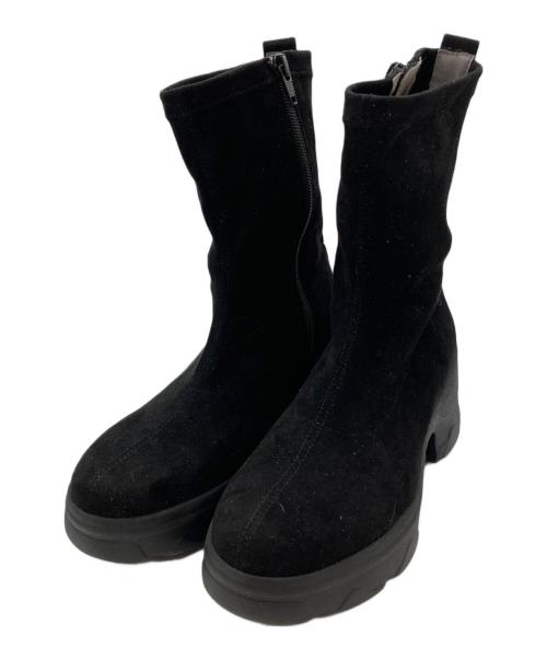 DIANA（ダイアナ）DIANA (ダイアナ) ストレッチスエードショートブーツ　MF66595 ブラック サイズ:23の古着・服飾アイテム