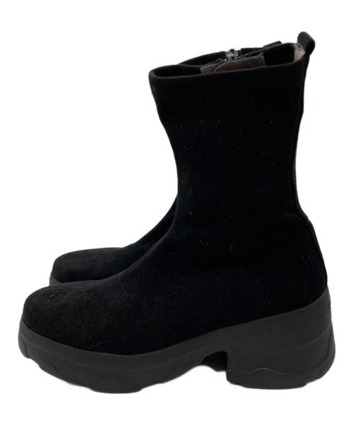 DIANA（ダイアナ）DIANA (ダイアナ) ストレッチスエードショートブーツ　MF66595 ブラック サイズ:23の古着・服飾アイテム