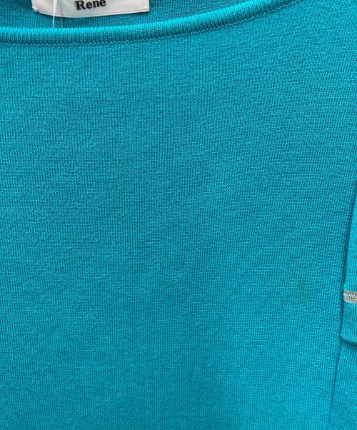 Rene（ルネ）Rene (ルネ) パールスリーブニット ブルー サイズ:36の古着・服飾アイテム