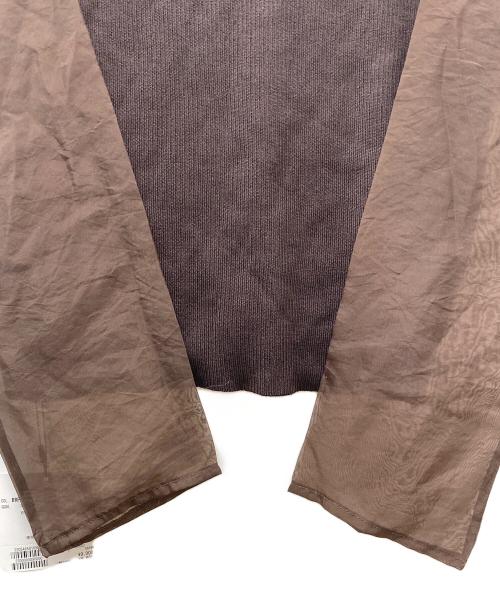 CAPRICIEUX LE'MAGE（カプリシューレマージュ）CAPRICIEUX LE'MAGE (カプリシューレマージュ) ウェーブネック袖シアーニット LEZ10A2205A0002 ブラウン サイズ:Fの古着・服飾アイテム