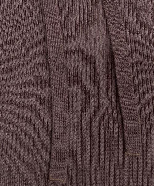 CAPRICIEUX LE'MAGE（カプリシューレマージュ）CAPRICIEUX LE'MAGE (カプリシューレマージュ) ウェーブネック袖シアーニット LEZ10A2205A0002 ブラウン サイズ:Fの古着・服飾アイテム