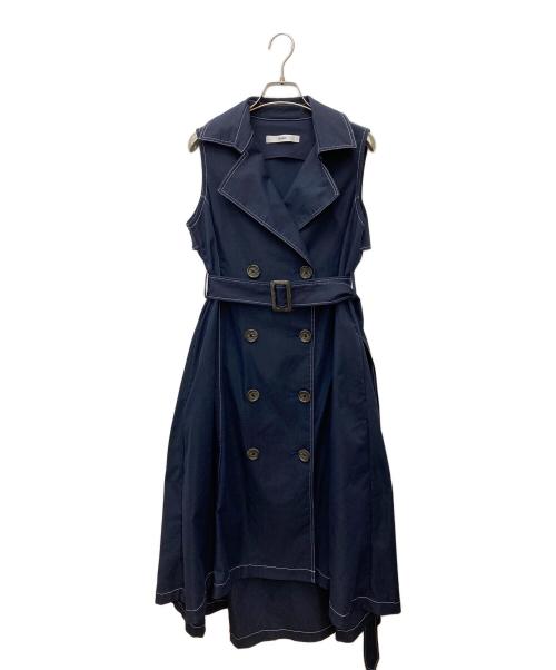 sheller（シェリエ）sheller (シェリエ) トレンチドレスワンピース　SL112010630 ネイビー サイズ:Fの古着・服飾アイテム
