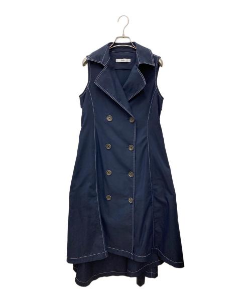 sheller（シェリエ）sheller (シェリエ) トレンチドレスワンピース　SL112010630 ネイビー サイズ:Fの古着・服飾アイテム