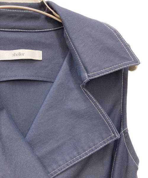 sheller（シェリエ）sheller (シェリエ) トレンチドレスワンピース　SL112010630 ネイビー サイズ:Fの古着・服飾アイテム