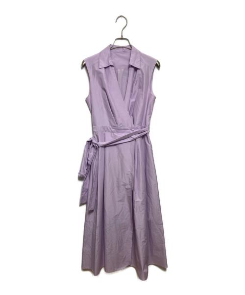 Diagram（ダイアグラム）Diagram (ダイアグラム) カシュクールワンピース パープル サイズ:36の古着・服飾アイテム