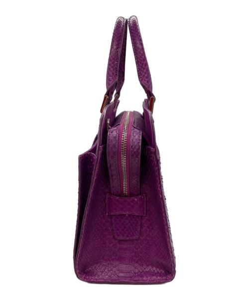 HALEINE（アレンヌ）HALEINE (アレンヌ) 2WAYパイソンバッグ パープルの古着・服飾アイテム