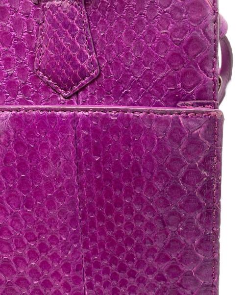 HALEINE（アレンヌ）HALEINE (アレンヌ) 2WAYパイソンバッグ パープルの古着・服飾アイテム