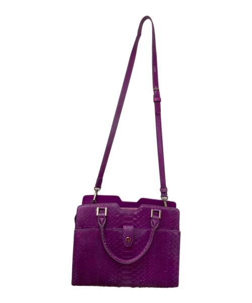 HALEINE（アレンヌ）HALEINE (アレンヌ) 2WAYパイソンバッグ パープルの古着・服飾アイテム