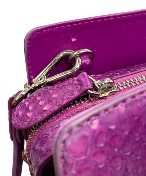 HALEINE（アレンヌ）HALEINE (アレンヌ) 2WAYパイソンバッグ パープルの古着・服飾アイテム