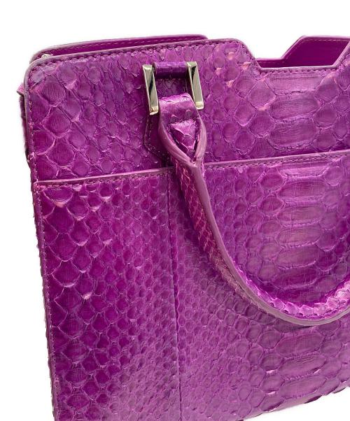 HALEINE（アレンヌ）HALEINE (アレンヌ) 2WAYパイソンバッグ パープルの古着・服飾アイテム