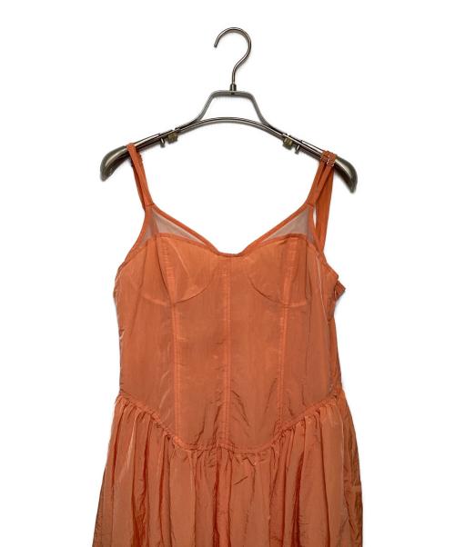 MAISON SPECIAL（メゾンスペシャル）MAISON SPECIAL (メゾンスペシャル) コルセットキャミワンピース オレンジ サイズ:Mの古着・服飾アイテム