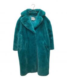 Jakke（ジャッキー）の古着「エコファーコート」｜エメラルドグリーン