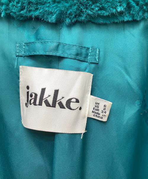 Jakke（ジャッキー）Jakke (ジャッキー) エコファーコート エメラルドグリーン サイズ:EUR 34の古着・服飾アイテム