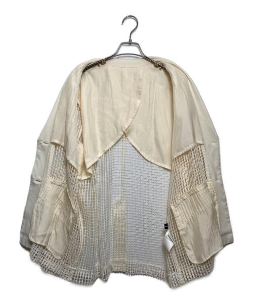 MAISON SPECIAL（メゾンスペシャル）MAISON SPECIAL (メゾンスペシャル) スクエアメッシュレースジャケット アイボリー サイズ:fFreeの古着・服飾アイテム