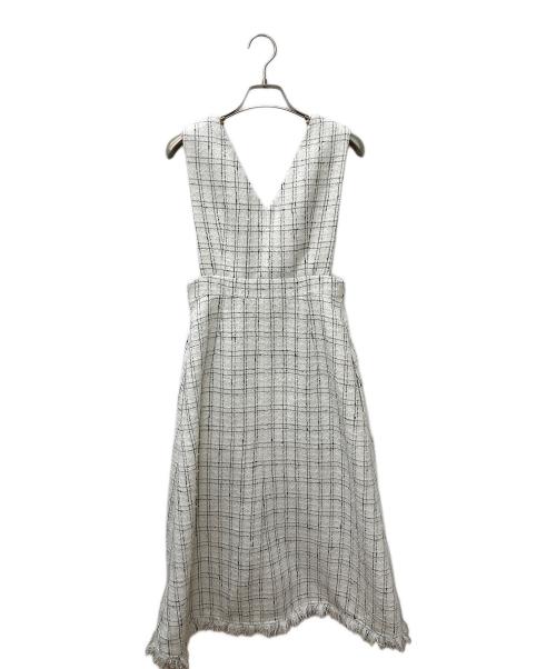 CELFORD（セルフォード）CELFORD (セルフォード) ツイードジャンパードレス CWFO225028 ブラック サイズ:32の古着・服飾アイテム