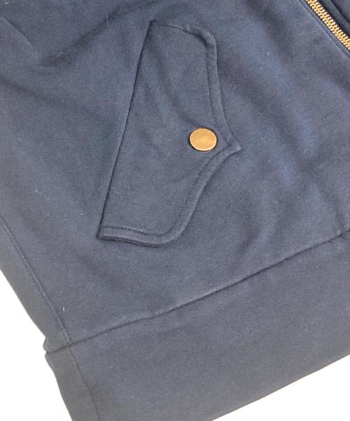 GIORGIO ARMANI（ジョルジョアルマーニ）GIORGIO ARMANI (ジョルジョアルマーニ) スウェットジップアップブルゾン ネイビー サイズ:50の古着・服飾アイテム