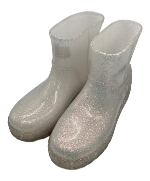 UGG（アグ）UGG (アグ) レインブーツ　Drizlita Glitter　1138370 ホワイト サイズ:24の古着・服飾アイテム
