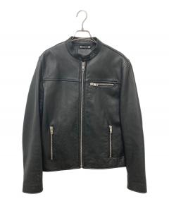 中古・古着通販】COACH (コーチ) シングルレザージャケット ブラック