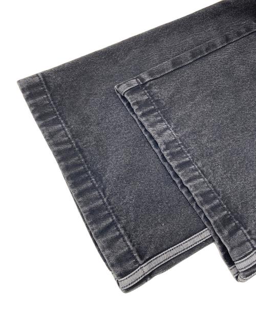 adidas（アディダス）adidas (アディダス) スリーストライプス デニムパンツ ブラック サイズ:30の古着・服飾アイテム