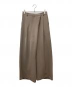 SOEJUソージュ）の古着「スラントタックワイドパンツ」｜ブラウン