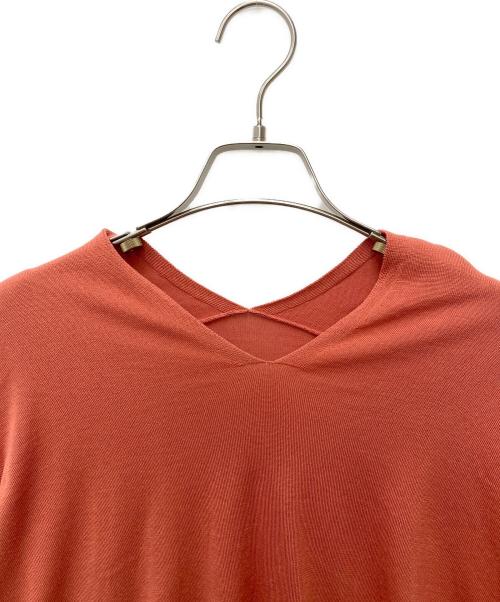SOEJU（ソージュ）SOEJU (ソージュ) シルクコットンVネックニット オレンジ サイズ:Mの古着・服飾アイテム