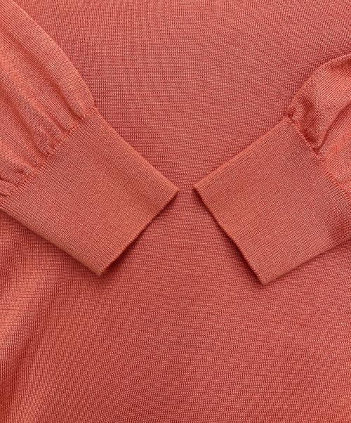 SOEJU（ソージュ）SOEJU (ソージュ) シルクコットンVネックニット オレンジ サイズ:Mの古着・服飾アイテム