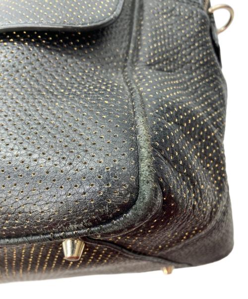 ANYA HINDMARCH（アニヤ・ハインドマーチ）ANYA HINDMARCH (アニヤ・ハインドマーチ) ボストンバッグ ブラックの古着・服飾アイテム