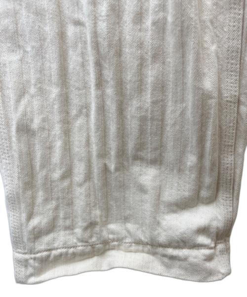 F.O.B FACTORY（エフオービー ファクトリー）F.O.B FACTORY (エフオービー ファクトリー) ヘリンボーンペインターパンツ アイボリー サイズ:Lの古着・服飾アイテム