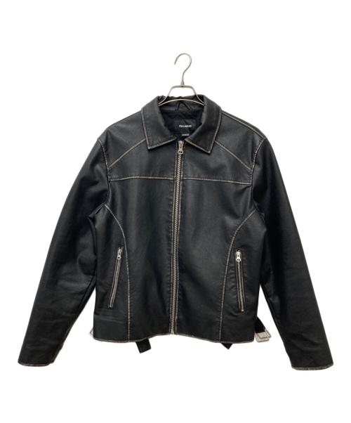 PULL&BEAR（プル・アンド・ベア）PULL&BEAR (プル・アンド・ベア) フェイクレザージャケット　3710/505/800 ブラック サイズ:Mの古着・服飾アイテム