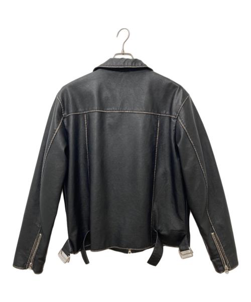 PULL&BEAR（プル・アンド・ベア）PULL&BEAR (プル・アンド・ベア) フェイクレザージャケット　3710/505/800 ブラック サイズ:Mの古着・服飾アイテム