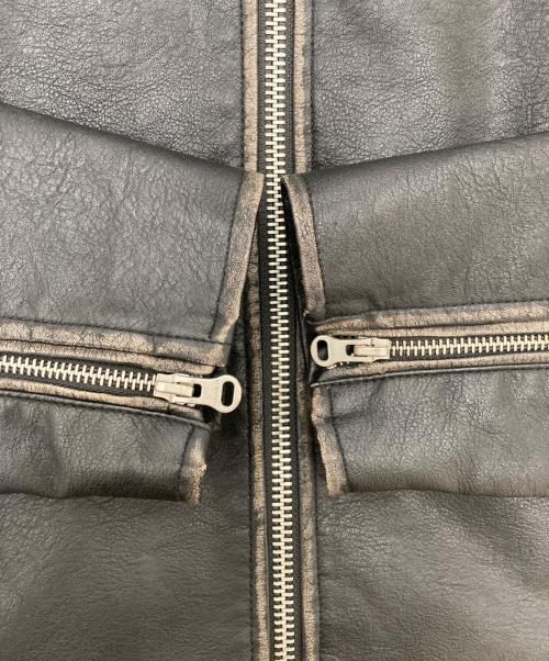 PULL&BEAR（プル・アンド・ベア）PULL&BEAR (プル・アンド・ベア) フェイクレザージャケット　3710/505/800 ブラック サイズ:Mの古着・服飾アイテム