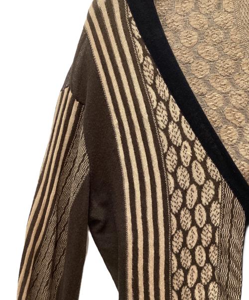 ANN DEMEULEMEESTER（アンドゥムルメステール）ANN DEMEULEMEESTER (アンドゥムルメステール) 変形カーディガン ブラウン サイズ:XXSの古着・服飾アイテム