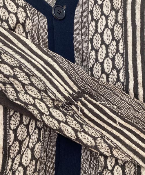 ANN DEMEULEMEESTER（アンドゥムルメステール）ANN DEMEULEMEESTER (アンドゥムルメステール) 変形カーディガン ブラウン サイズ:XXSの古着・服飾アイテム