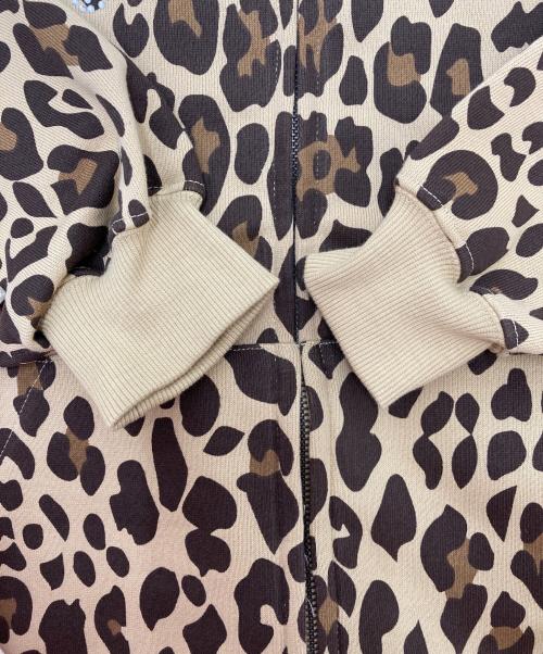 GYDA（ジェイダ）GYDA (ジェイダ) GALFY (ガルフィー) bijou logo leopard BIG パーカー ベージュ サイズ:Free 未使用品の古着・服飾アイテム