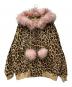 GYDA（ジェイダ）の古着「bijou logo leopard BIG パーカー」｜ベージュ