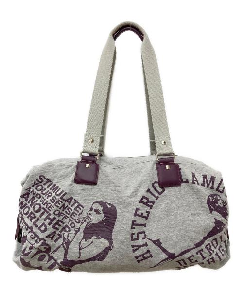 Hysteric Glamour（ヒステリックグラマー）Hysteric Glamour (ヒステリックグラマー) ボストンバッグ 0193QB03 グレーの古着・服飾アイテム