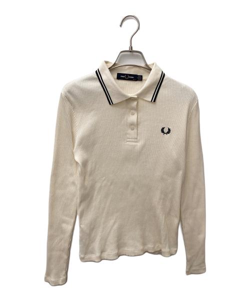 FRED PERRY（フレッドペリー）FRED PERRY (フレッドペリー) Long Sleeve Ribbed Polo Shirt ベージュ サイズ:36の古着・服飾アイテム