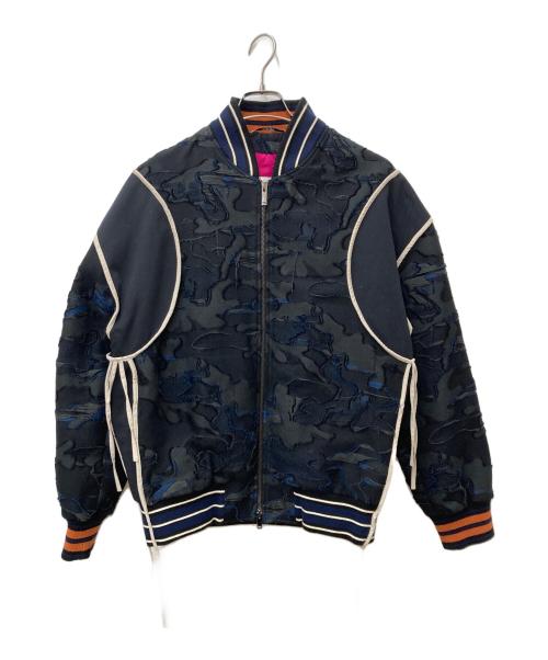 VALENTINO（ヴァレンティノ）VALENTINO (ヴァレンティノ) RE-SEW Bomber Jacket　UV0CII406T4 ブラック サイズ:48の古着・服飾アイテム