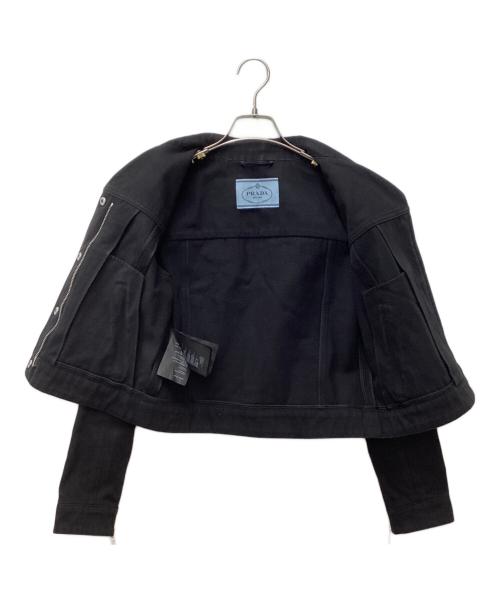 PRADA（プラダ）PRADA (プラダ) コットンジップジャケット 290583 8141 ブラック サイズ:40の古着・服飾アイテム