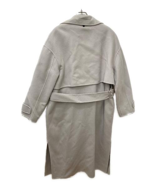 Lallia Mu（ラリア ムー）Lallia Mu (ラリア ムー) 2WAYリバーウールロングコート グレー サイズ:38の古着・服飾アイテム