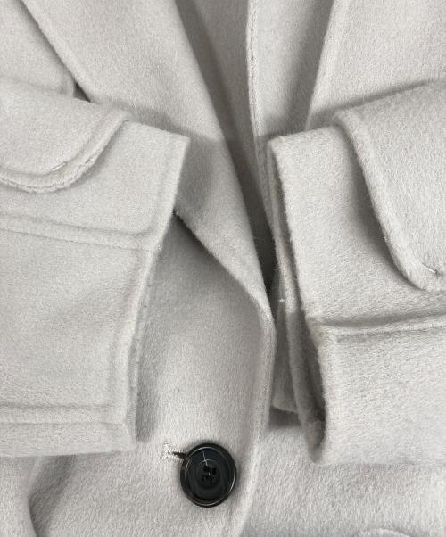 Lallia Mu（ラリア ムー）Lallia Mu (ラリア ムー) 2WAYリバーウールロングコート グレー サイズ:38の古着・服飾アイテム