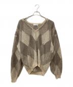 MARKAマーカ）の古着「Vネックアーガイルニット M19C-13SW02C」｜ブラウン