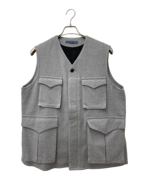 semoh（セモー）semoh (セモー) cotton wool military vest　n20-4-01 グレー サイズ:1の古着・服飾アイテム