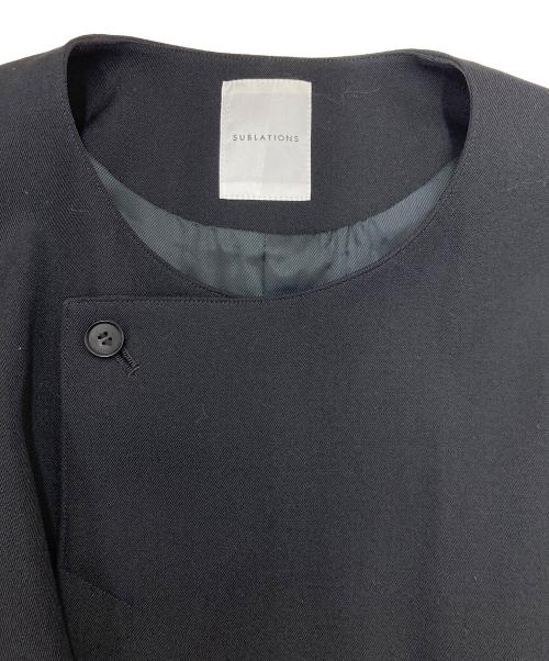 SUBLATIONS（サブレーションズ）SUBLATIONS (サブレーションズ) SEC.04 SLEEVELESS LONG COAT ブラック サイズ:1の古着・服飾アイテム