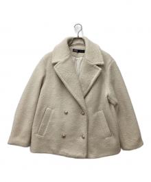 ZARA（ザラ）の古着「セミロング丈ブークレコート」｜ホワイト
