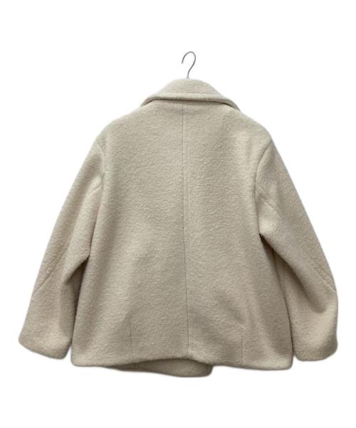 ZARA（ザラ）ZARA (ザラ) セミロング丈ブークレコート ホワイト サイズ:Lの古着・服飾アイテム