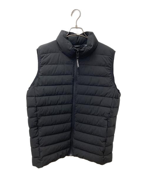 Calvin Klein（カルバンクライン）Calvin Klein (カルバンクライン) Stretch Puffer Vest ブラック サイズ:Mの古着・服飾アイテム