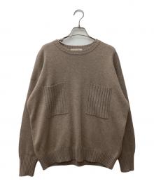margaux vintage（マルゴー ヴィンテージ）の古着「ビッグポケットニットプルオーバー　MGKN-25131」｜ブラウン
